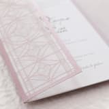 "Gatefold Laser Cut Invitation Covers with Vellum for 5x7 Card | Set of 10 | Envelopes Included" - Invitation Jackets and Overlays in pink by Self Stationery