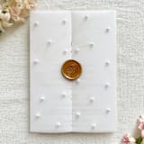 "Pre-Folded Pearl Vellum Jacket 5x7, Translucent Wedding Invitation Wrap, Classy Hand-Folded Vellum Cover, Set of 10" - Invitation Jackets and Overlays in white by Self Stationery