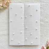 "Pre-Folded Pearl Vellum Jacket 5x7, Translucent Wedding Invitation Wrap, Classy Hand-Folded Vellum Cover, Set of 10" - Invitation Jackets and Overlays in white by Self Stationery