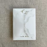 "Alba layered laser cut white translucent vellum wrap for 5x7 card | sets of 10" - Invitation Jackets and Overlays in white by Ivory Invitations