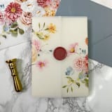 "Deep and Moody Spring Floral Vellum Wraps (10 pack)" - Invitation Jackets and Overlays in clear by Carley Zuercher