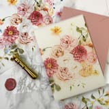 "Deep and Moody Spring Floral Vellum Wraps (10 pack)" - Invitation Jackets and Overlays in clear by Carley Zuercher