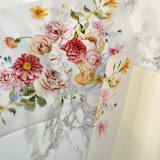 "Deep and Moody Spring Floral Vellum Wraps (10 pack)" - Invitation Jackets and Overlays in clear by Carley Zuercher