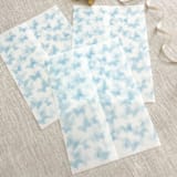 "Blue butterflies pattern vellum wrap for invitations | Set of 10" - Invitation Jackets and Overlays in blue by Maria Ferrer G.