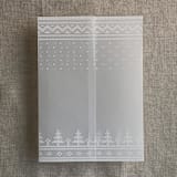 "White knitted holiday vellum wrap for 5x7 card | pack of 10" - Invitation Jackets and Overlays in white by Ivory Invitations