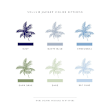 "Grand Palms Vellum Jacket | Set of 10 | Blue & Green Color Options" - Invitation Jackets and Overlays in multicolorassorted-colors by Megan Tendler