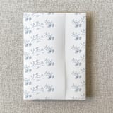 "Dusty Blue Floral Vellum Jacket for Wedding Invitations | A7 | Set of 10" - Invitation Jackets and Overlays in blue by Cotton and Bow