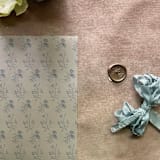 "Dusty Blue Floral Vellum Jacket for Wedding Invitations | A7 | Set of 10" - Invitation Jackets and Overlays in blue by Cotton and Bow