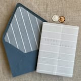 "Calm weighted stripes printed vellum wrap for 5x7 card | pack of 10" - Invitation Jackets and Overlays in white by Ivory Invitations