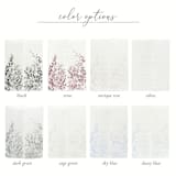 "White Botanical Vellum Jacket for 5x7 Wedding Invitations, Delicate Plant Pattern Translucent Wrap | Set of 10" - Invitation Jackets and Overlays in white by Self Stationery
