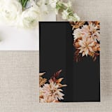 "Black Autumn Floral Vellum Jacket | Set of 10 Vellum Jackets" - Invitation Jackets and Overlays in black by Nikki Turner