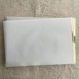 "Gold foil trim on edge white translucent vellum wrap for 5x7 cards | pack of 10" - Invitation Jackets and Overlays in gold by Ivory Invitations