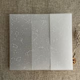 "White ink print stella celestial constellation starry night sky stars printed vellum wrap for 5x7 card  | pack of 10" - Invitation Jackets and Overlays in white by Ivory Invitations