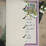 "Cream Textured, Scalloped, Embossed Invitation Jacket, Qty 10" - Invitation Jackets and Overlays in white by The Savage Label