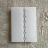 "Emberlin Scallop edge plain vellum wrap for 5x7 card | pack of 10" - Invitation Jackets and Overlays in white by Ivory Invitations