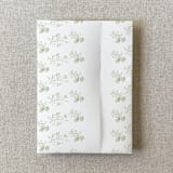 "Sage Green Floral Vellum Jacket for Wedding Invitations | A7 | Set of 10" - Invitation Jackets and Overlays in green by Cotton and Bow