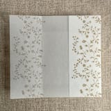 "Hazelnut dainty floral vines printed vellum wrap for 5x7 card  | pack of 10" - Invitation Jackets and Overlays in natural by Ivory Invitations