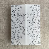 "Marin blue dainty floral vines printed vellum wrap for 5x7 card  | pack of 10" - Invitation Jackets and Overlays in blue by Ivory Invitations