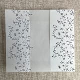 "Marin blue dainty floral vines printed vellum wrap for 5x7 card  | pack of 10" - Invitation Jackets and Overlays in blue by Ivory Invitations