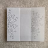 "Adorable flowers printed vellum wrap for 5x7 card | pack of 10" - Invitation Jackets and Overlays in gray by Ivory Invitations