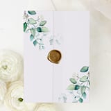 "Eucalyptus Green | Set of 10 Floral Vellum Jackets" - Invitation Jackets and Overlays in green by Nikki Turner