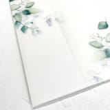 "Eucalyptus Green | Set of 10 Floral Vellum Jackets" - Invitation Jackets and Overlays in green by Nikki Turner