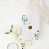 "Eucalyptus Green | Set of 10 Floral Vellum Jackets" - Invitation Jackets and Overlays in green by Nikki Turner