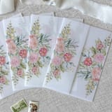 "Blush and pink florals vellum jacket | Set of 10" - Invitation Jackets and Overlays in multicolor by Maria Ferrer G.