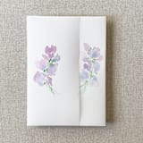 "Purple Floral Vellum Jacket for Wedding Invitations | For Petite 4.25x6" Invitations | Set of 10" - Invitation Jackets and Overlays in purple by Cotton and Bow