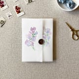 "Purple Floral Vellum Jacket for Wedding Invitations | For Petite 4.25x6" Invitations | Set of 10" - Invitation Jackets and Overlays in purple by Cotton and Bow