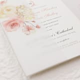 "Flower Printed Vellum Jackets, Set of 10" - Invitation Jackets and Overlays in white by Self Stationery