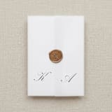 "Personalized Vellum Jacket with Elegant Initials (Set of 10)" - Invitation Jackets and Overlays in clear by Caroline Russo