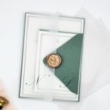 "Personalized Vellum Jacket with Elegant Initials (Set of 10)" - Invitation Jackets and Overlays in clear by Caroline Russo