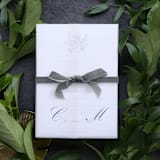 "Personalized Vellum Jacket with Elegant Initials (Set of 10)" - Invitation Jackets and Overlays in clear by Caroline Russo