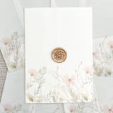 "Neutral wildflowers vellum wraps for 5x7 invitations | Set of 10" - Invitation Jackets and Overlays in natural by Maria Ferrer G.