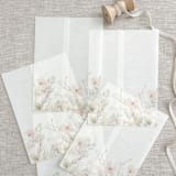 "Neutral wildflowers vellum wraps for 5x7 invitations | Set of 10" - Invitation Jackets and Overlays in natural by Maria Ferrer G.