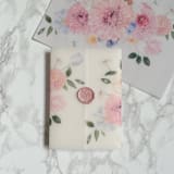 "Pink Spring Floral Vellum (10 pack)" - Invitation Jackets and Overlays in clear by Carley Zuercher