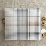 "Plaid lovers gold gray glen printed vellum wrap for 5x7 card | pack of 10" - Invitation Jackets and Overlays in multicolor by Ivory Invitations