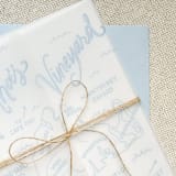 "Martha's Vineyard Vellum Jackets | Set of 10 | Blue & Green Color Options" - Invitation Jackets and Overlays in blue by Megan Tendler
