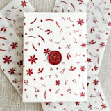 "Red Christmas vellum wrap | Set of 10" - Invitation Jackets and Overlays in red by Maria Ferrer G.