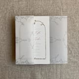 "Grace floral dusty sage vellum wrap for 5x7 card | pack of 10" - Invitation Jackets and Overlays in green by Ivory Invitations