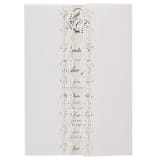 "Elegant Laser Cut Lace Vellum Jackets 5x7, Translucent Wedding Invitation Wrap, Prefolded Vellum Sleeve A7 | Set of 10" - Invitation Jackets and Overlays in clear by Self Stationery