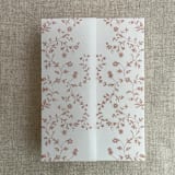 "Old rose dainty floral vines printed vellum wrap for 5x7 card  | pack of 10" - Invitation Jackets and Overlays in pink by Ivory Invitations