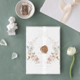 "Watercolor Wildflower Wreath Vellum Jacket (Set of 10)" - Invitation Jackets and Overlays in pink by Caroline Russo