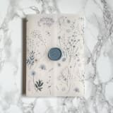 "Blue Wildflower Vellum Jacket for Wedding Invitations (10 Pack)" - Invitation Jackets and Overlays in clear by Carley Zuercher