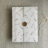 "Holiday candy cane printed vellum wrap for 5x7 card | pack of 10" - Invitation Jackets and Overlays in multicolorassorted-colors by Ivory Invitations