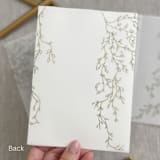 "Dusty green greenery vellum wrap for invitations | Set of 10" - Invitation Jackets and Overlays in green by Maria Ferrer G.