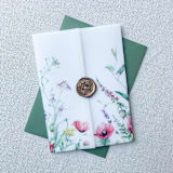 "Meadow Flora Vellum Jackets | Set of 10" - Invitation Jackets and Overlays in multicolor by Megan Tendler
