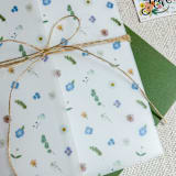 "Tiny Pressed Floral Vellum Jackets | Set of 10" - Invitation Jackets and Overlays in multicolorassorted-colors by Megan Tendler