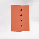 "Bright Coral Textured, Scalloped, Embossed Invitation Jacket, Qty 10" - Invitation Jackets and Overlays in orange by The Savage Label